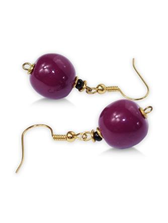 Kazuri Øreringe, Violet